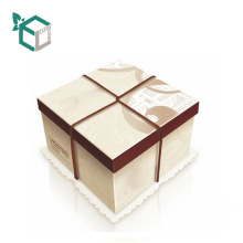 Печатание CMYK квадратные Рециркулированный Дисплей Коробка шоколадный торт с подносом
